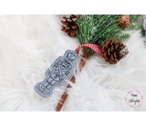 Stickserie ITH - Nussknacker Doodle Anhänger